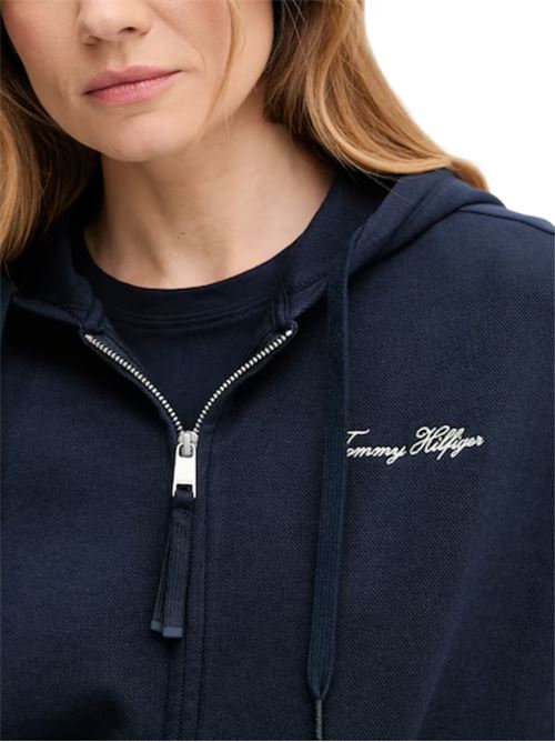 Felpa con zip in cotone Tommy Hilfiger | WW0WW45742C1G